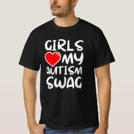 Camiseta Meninas Adoram Meu Autismo Nadar um garoto autista