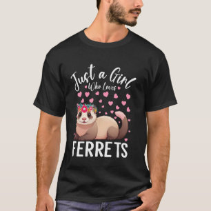 Camiseta Meninas Amantes de Furões Mulheres Apenas Uma Meni