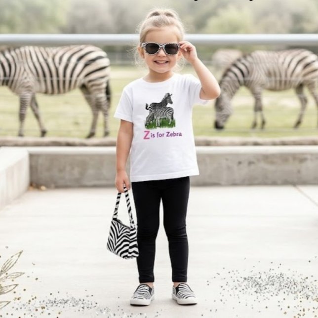 Camiseta Meninas Animais Fofos Zebra  (Criador carregado)
