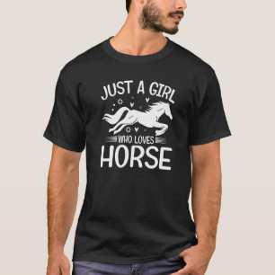 Camiseta Meninas Apenas Uma Menina Que Ama Cavalo Cavaleiro