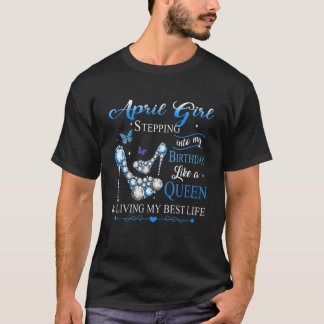 Camiseta Meninas April Girl Entrando No Meu Aniversário Com
