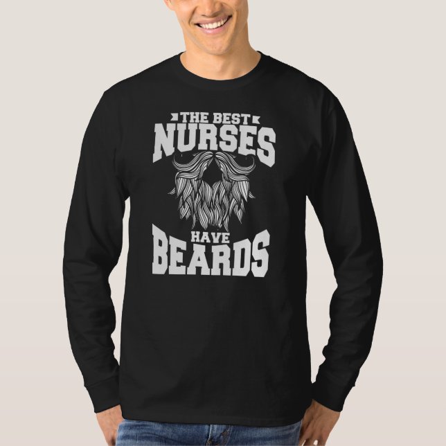 Camiseta Meninas As Melhores Enfermeiras Têm Barba Médica (Frente)