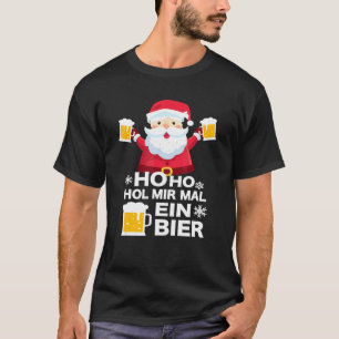 Camiseta Meninas Beer Calendário Avançado Santa Claus Bee