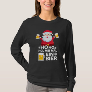 Camiseta Meninas Beer Calendário Avançado Santa Claus Beer