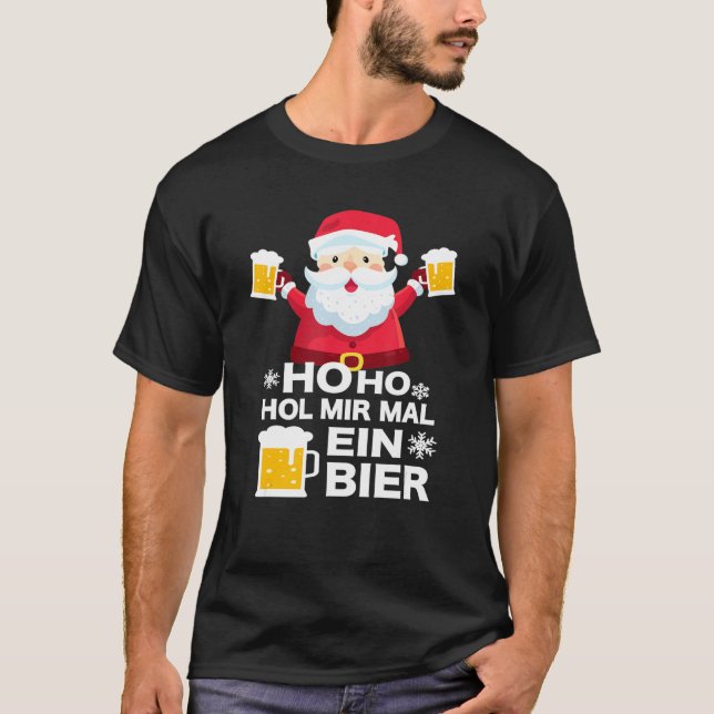Camiseta Meninas Beer Calendário Avançado Santa Claus Beer  (Frente)