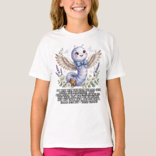 Camiseta Meninas-Bíblia KJV-Isaías 40:31 Minhoca Lavanda Do