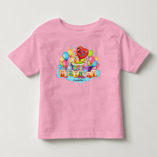 Camiseta Meninas Bolo de Aniversário SEU NOME & ID