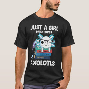 Camiseta Meninas Bonitas Axolotl Crianças Apenas Uma Menina