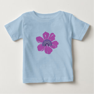 Camiseta Meninas Bonitas de Verão Flor Rosa