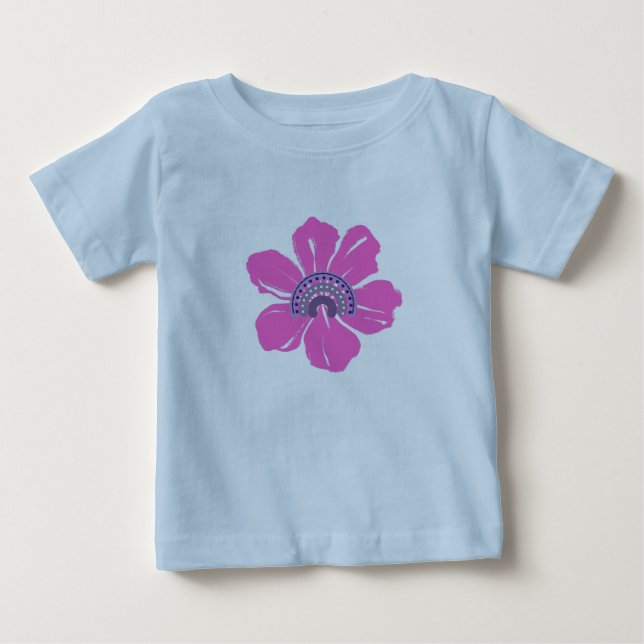 Camiseta Meninas Bonitas de Verão Flor Rosa (Frente)