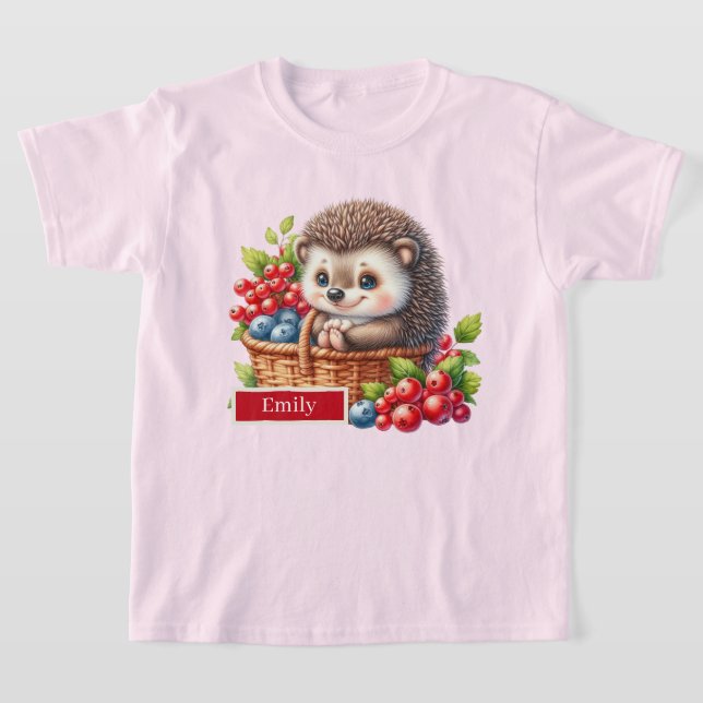 Camiseta Meninas bonitas, ouriço, personalizáveis (Postura )