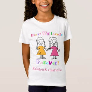Camiseta Meninas Bonitas Personalizadas Os Melhores Amigos 