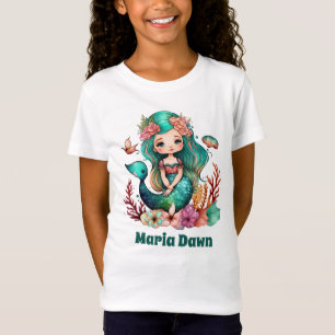 Camiseta meninas bonitas, sereia adiciona nome
