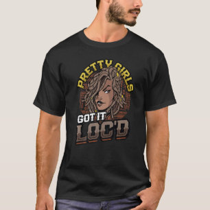 Camiseta Meninas bonito travaram o bloqueio Melanin Black Q