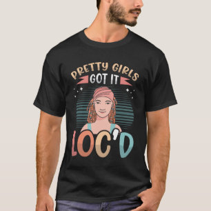 Camiseta Meninas bonito travaram o bloqueio Melanin Black Q