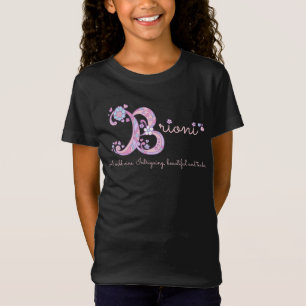Camiseta Meninas brioni B nome que significa monograma