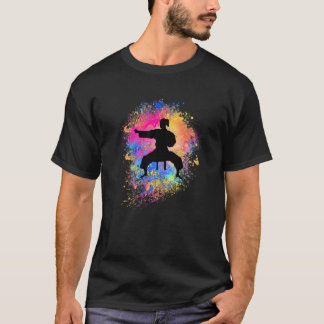Camiseta Meninas Clássicas Arco-Íris Taekwondo Karatê Femin