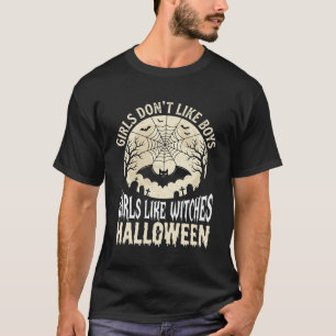 Camiseta Meninas Como Bruxas Desenho de Morcego de Hallowee