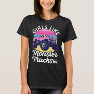 Camiseta Meninas Como Caminhões Monstros E Meninas Monstros