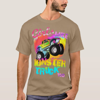 Camiseta Meninas Como Caminhões Monstros E Monstros De Meni