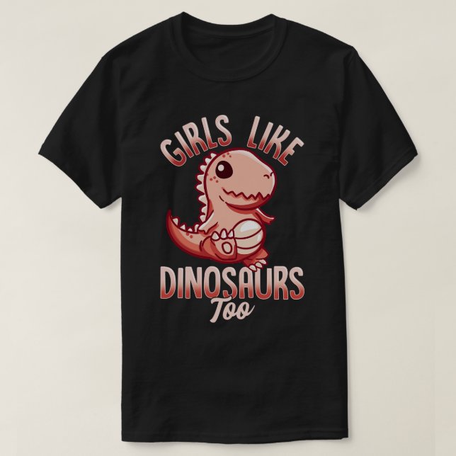 Camiseta Meninas Como Dinossauros Demais Paleontólogas (Frente do Design)