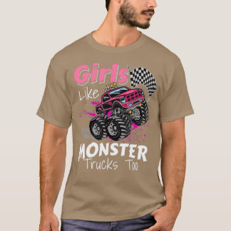 Camiseta Meninas Como Monster Trucks Alojados
