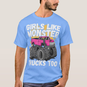 Camiseta Meninas como Monster Trucks também Monster Truck