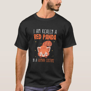 Camiseta Meninas Crianças panda vermelho Eu sou realmente