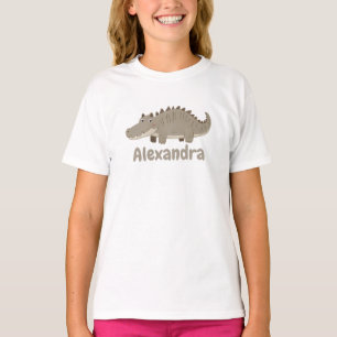 Camiseta Meninas Crocodilo Cute Nome Personalizável
