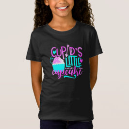 Camiseta Meninas Cupido pequeno Cupcake do Dia dos Namorado