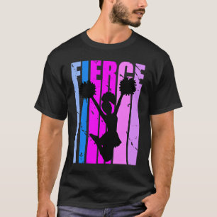 Camiseta Meninas Cute Fierce Cheerhead Birthday Colorida C