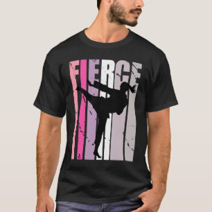 Camiseta Meninas Cute Fierce Karate Aniversário Coitado Bu