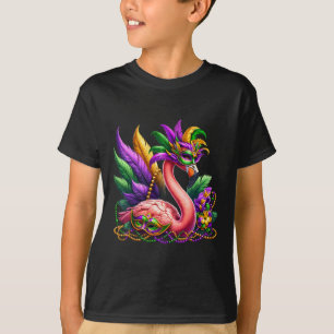Camiseta Meninas da Festa Tropical Havaiana do Flamingo do