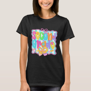 Camiseta Meninas da segunda série de volta à escola laço fo