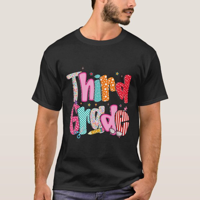Camiseta Meninas da Terceira Série de Volta à Escola Lápis  (Frente)