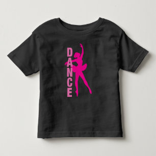 Camiseta Meninas Dança de Ballet em Rosa Quente