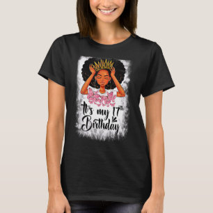Camiseta Meninas de 17 anos adolescente É o meu 17° anivers