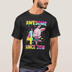 Camiseta Meninas de 4 anos adolescentes Fofo Coelho Quarto 
