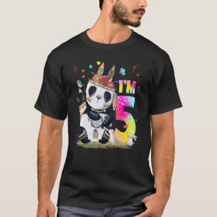 Camiseta Meninas de 5 anos adolescentes Bonitas Panda 5 Bir