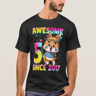 Camiseta Meninas de 5 anos adolescentes Cachorro de 5 Bir