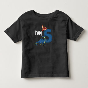Camiseta Meninas de 5 de aniversário Dinosaur Dinos 5 anos