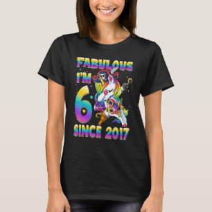 Camiseta Meninas de 6 anos bebendo Unicorn pirata 6 Birt