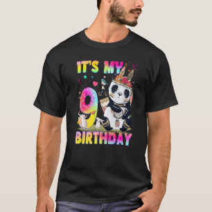 Camiseta Meninas de 9 anos adolescentes bonitinhos Panda 9º