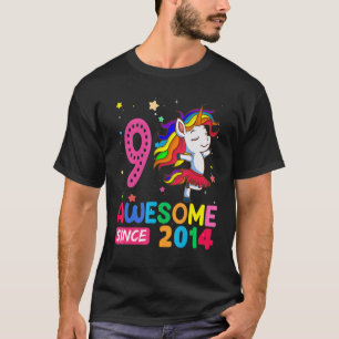 Camiseta Meninas de 9 anos adolescentes Unicórnio 9.º anive