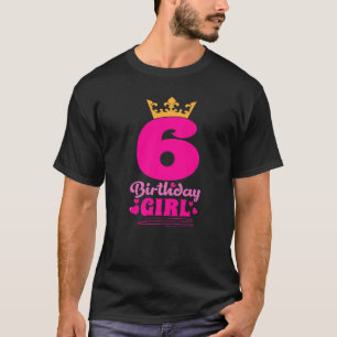 Camiseta Meninas de Aniversário de 6 de 6 anos Meninas Adol