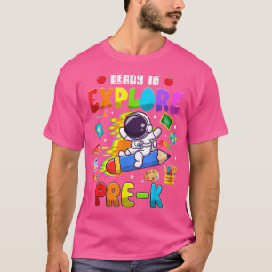 Camiseta Meninas de Astronauta Bonitas Prontas para Eplore