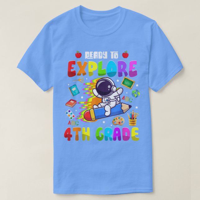 Camiseta Meninas de astronauta bonitas prontas para explora (Frente do Design)