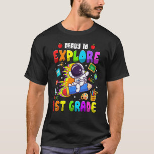 Camiseta Meninas De Astronauta Bons Prontas Para Explorar 1