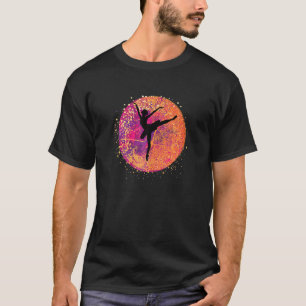 Camiseta Meninas de Ballet Retrô Bailarina Dançando Ponta T