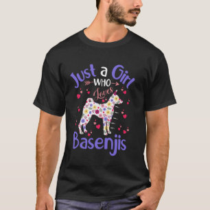 Camiseta Meninas de Cachorro Floral Mulheres Só Uma Menina